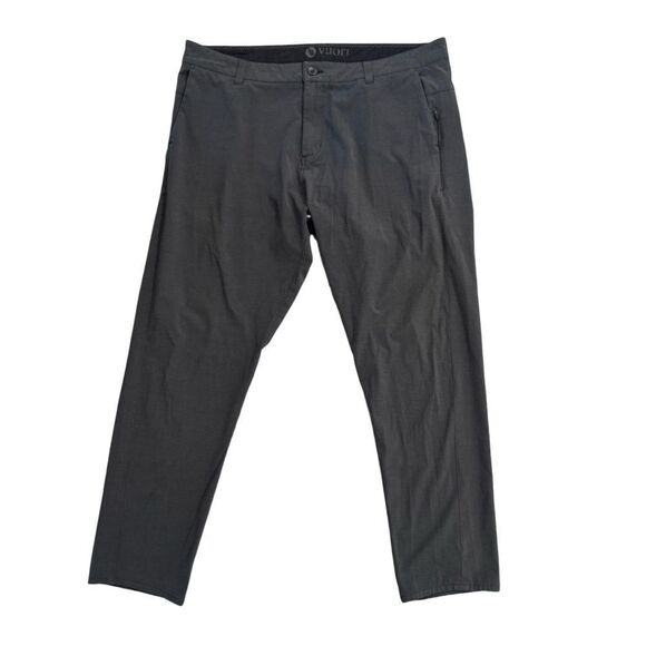 Vuori Mens Meta Flat Front Pants size 38X28 $128 Gray - Picture 1 of 3